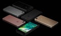 IPhone 7 Plus on black background Royalty Free Stock Photo