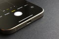 iPhone 15 Pro Max camera UI and USB-C port Royalty Free Stock Photo