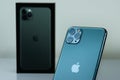 IPhone 11 Pro Max in midnight green.