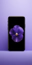 Minimalist Purple Pansy Mobile Wallpaper For Iphone Xs