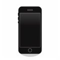 Minimalistic Black Iphone 5 Vector Isolated On White Background Royalty Free Stock Photo