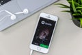 IPhone SE with Spotify App