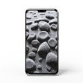 Hyper-realistic Water: A Stunning Black Phone With Shiny Glossy Rocks