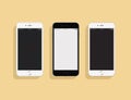 3 IPhones Royalty Free Stock Photo