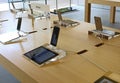 IPhones displayed in an apple store Royalty Free Stock Photo