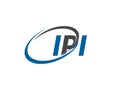 IPI letter creative modern elegant logo design Royalty Free Stock Photo