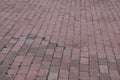 Red brick road to use as a background Royalty Free Stock Photo