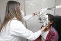 Ophthalmologist during public health action