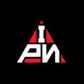 IPN triangle letter logo design with triangle shape. IPN triangle logo design monogram. IPN triangle vector logo template with red Royalty Free Stock Photo