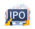 IPO, initial public offering, investment opportunity or make profit from new stock concept. Return on investment Royalty Free Stock Photo