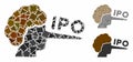 IPO lier Composition Icon of Uneven Items