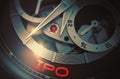 IPO on the Luxury Men Watch Mechanism. 3D.