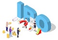 Ipo stock company vector initial public offering