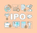 IPO word concepts banner Royalty Free Stock Photo