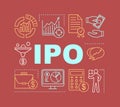 IPO word concepts banner Royalty Free Stock Photo