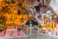 IPOH, MALAYASIA - MARCH 25, 2018: Interior of Perak Tong cave temple in Ipoh, Malaysi Royalty Free Stock Photo