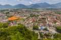 IPOH, MALAYASIA - MARCH 25, 2018: View from the hill abouve Perak Tong cave temple in Ipoh, Malaysi Royalty Free Stock Photo