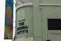 The exterior facade of the iconic textile store Chennai Potty`s in Little India in the tow