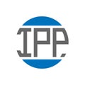 IPP letter logo design on white background. IPP creative initials circle logo concept. IPP letter design Royalty Free Stock Photo