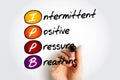IPPB - Intermittent Positive Pressure breathing acronym, concept background Royalty Free Stock Photo