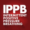 IPPB - Intermittent Positive Pressure breathing acronym, medical concept background Royalty Free Stock Photo