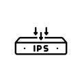 Black line icon Ips, management and network Royalty Free Stock Photo