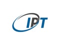 IPT letter creative modern elegant logo design Royalty Free Stock Photo