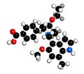 Iptacopan drug molecule. 3D rendering.