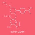 Iptacopan drug molecule. Skeletal formula