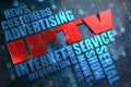 IPTV. Wordcloud Concept. Royalty Free Stock Photo