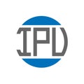 IPU letter logo design on white background. IPU creative initials circle logo concept. IPU letter design Royalty Free Stock Photo