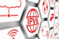 IPV6 concept Royalty Free Stock Photo