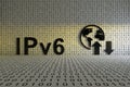 IPV6 concept text sunlight 3D Royalty Free Stock Photo