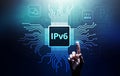 Ipv6 network protocol standard internet communication concept on virtual screen.