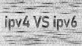 Ipv4 VS ipv6 protocol address web technology. New digital network system. ipv4 address exhaustion problem solving Royalty Free Stock Photo