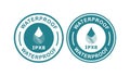 IPX8 waterproof vector logo badge icon