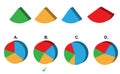 IQ exam with pie chart segments