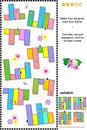 IQ training abstract word puzzle, flowers themed