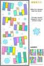 IQ training abstract word puzzle, winter themed