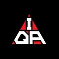 IQA triangle letter logo design with triangle shape. IQA triangle logo design monogram. IQA triangle vector logo template with red Royalty Free Stock Photo