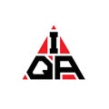 IQA triangle letter logo design with triangle shape. IQA triangle logo design monogram. IQA triangle vector logo template with red Royalty Free Stock Photo