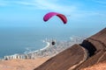 Iquique behind a huge dune, Atacama Desert, Chile Royalty Free Stock Photo