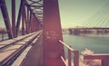 IR Photo - highest suspended road bridge on the Danube