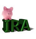 IRA piggy bank Royalty Free Stock Photo