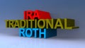 Ira traditional roth on blue Royalty Free Stock Photo