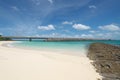 Irabu bridge, the longest toll-free bridge in Japan, connecting Miyako island and Irabu island Royalty Free Stock Photo