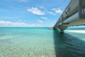 Irabu bridge, the longest toll-free bridge in Japan, connecting Miyako island and Irabu island Royalty Free Stock Photo