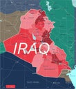 Irak country detailed editable map