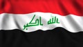 Irak flag waving in the wind Royalty Free Stock Photo