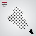 irak map silhouette halftone style